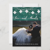 (紋章の)フラ・ダ・リグリーンライト |写真ハートの愛と サンキューカード (正面)