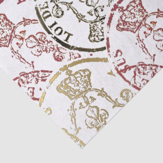 (紋章の)フラ・ダ・リスタンプクラウンフランスのデコペ王室のージ 薄葉紙 (詳細)