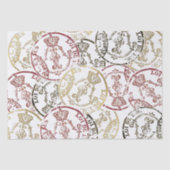 (紋章の)フラ・ダ・リスタンプクラウンフランスのデコペ王室のージ 薄葉紙 (正面)