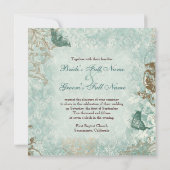 （紋章の）フラ・ダ・リダマスクモダン – 結婚式招待状 招待状 (裏面)