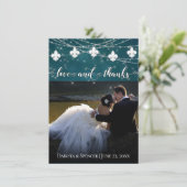 (紋章の)フラ・ダ・リティール(緑がかった色)灯 |写真ハートの愛と サンキューカード (スタンド正面)