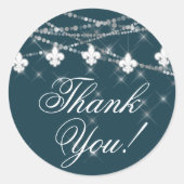 （紋章の）フラ・ダ・リティール（緑がかった色） | String Fairy Lights Than ラウンドシール (正面)