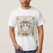 （紋章の）フラ・ダ・リノルウェーの森の猫 Tシャツ (正面)