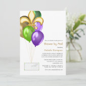 (紋章の)フラ・ダ・リバルーンベビー又はブライダルシャワー(郵便) 招待状 (スタンド正面)