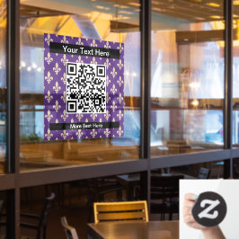 （紋章の）フラ・ダ・リパターフランスのン王室の、クリーム、紫 ウィンドウサイン