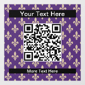 （紋章の）フラ・ダ・リパターフランスのン王室の、クリーム、紫 ウィンドウサイン (シート)