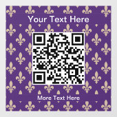 （紋章の）フラ・ダ・リパターフランスのン王室の、クリーム、紫 ウィンドウサイン (シート)