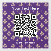 （紋章の）フラ・ダ・リパターフランスのン王室の、クリーム、紫 ウィンドウサイン (シート)