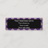 （紋章の）フラ・ダ・リパターフランスのン王室の、クリーム、紫 スキニー名刺 (正面)