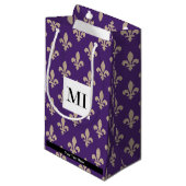 (紋章の)フラ・ダ・リパターフランスのン王室の、クリーム、紫 スモールペーパーバッグ (正面アングル)