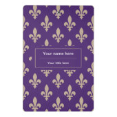 （紋章の）フラ・ダ・リパターフランスのン王室の、クリーム、紫 ミニクリップボード (裏面)