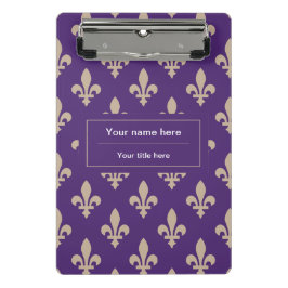 （紋章の）フラ・ダ・リパターフランスのン王室の、クリーム、紫 ミニクリップボード