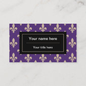 （紋章の）フラ・ダ・リパターフランスのン王室の、クリーム、紫 名刺 (裏面)