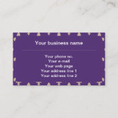 (紋章の)フラ・ダ・リパターフランスのン王室の、クリーム、紫 名刺 (正面)