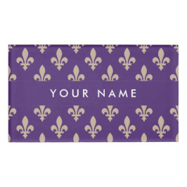 （紋章の）フラ・ダ・リパターフランスのン王室の、クリーム、紫 名札