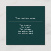 （紋章の）フラ・ダ・リパターフランスのン王室の、クリーム、緑 スクエア名刺 (正面)