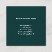 （紋章の）フラ・ダ・リパターフランスのン王室の、クリーム、緑 スクエア名刺 (正面)