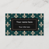 (紋章の)フラ・ダ・リパターフランスのン王室の、クリーム、緑 名刺 (裏面)