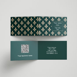 （紋章の）フラ・ダ・リパターフランスのン王室の、クリーム、緑 名刺