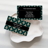 (紋章の)フラ・ダ・リパターフランスのン王室の、クリーム、緑 名刺