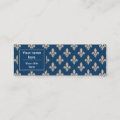 （紋章の）フラ・ダ・リパターフランスのン王室の、クリーム、青 スキニー名刺 (裏面)