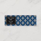 (紋章の)フラ・ダ・リパターフランスのン王室の、クリーム、青 スキニー名刺 (裏面)