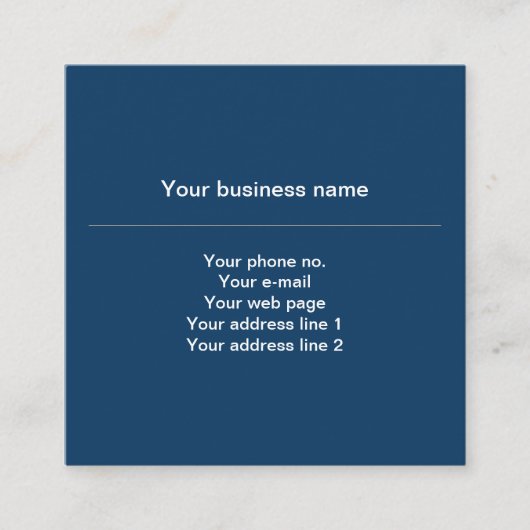 (紋章の)フラ・ダ・リパターフランスのン王室の、クリーム、青 スクエア名刺 (正面)