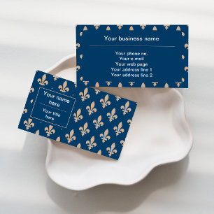 （紋章の）フラ・ダ・リパターフランスのン王室の、クリーム、青 名刺