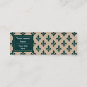 （紋章の）フラ・ダ・リパターフランスのン王室の、緑 スキニー名刺 (裏面)