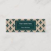 （紋章の）フラ・ダ・リパターフランスのン王室の、緑 スキニー名刺 (裏面)