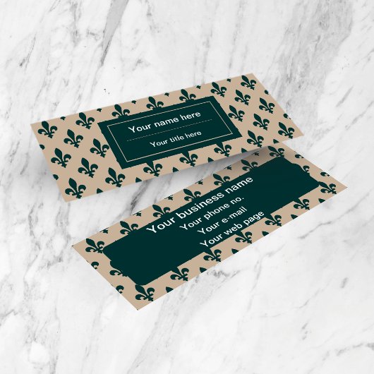 （紋章の）フラ・ダ・リパターフランスのン王室の、緑 スキニー名刺