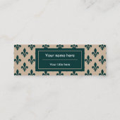 （紋章の）フラ・ダ・リパターフランスのン王室の、緑 スキニー名刺 (裏面)