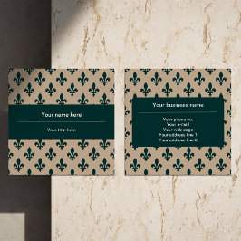 （紋章の）フラ・ダ・リパターフランスのン王室の、緑 スクエア名刺