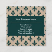 （紋章の）フラ・ダ・リパターフランスのン王室の、緑 スクエア名刺 (正面)