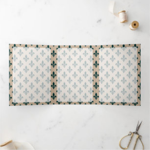 （紋章の）フラ・ダ・リパターフランスのン王室の、緑 三つ折りカード