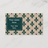 （紋章の）フラ・ダ・リパターフランスのン王室の、緑 名刺 (裏面)