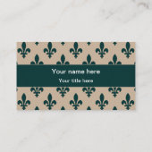 （紋章の）フラ・ダ・リパターフランスのン王室の、緑 名刺 (裏面)