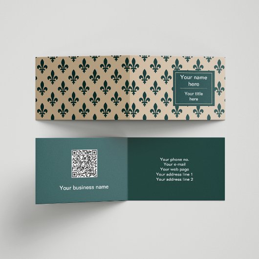 （紋章の）フラ・ダ・リパターフランスのン王室の、緑 名刺