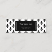 （紋章の）フラ・ダ・リパターフランスのン王室の,, Black スキニー名刺 (裏面)