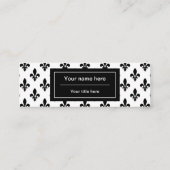 （紋章の）フラ・ダ・リパターフランスのン王室の,, Black スキニー名刺 (裏面)