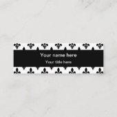 （紋章の）フラ・ダ・リパターフランスのン王室の,, Black スキニー名刺 (裏面)