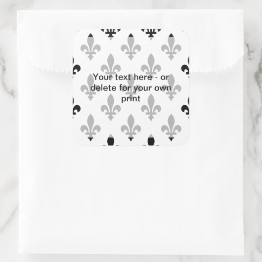 （紋章の）フラ・ダ・リパターフランスのン王室の,, Black スクエアシール (バッグ)