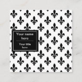 （紋章の）フラ・ダ・リパターフランスのン王室の,, Black スクエア名刺 (裏面)