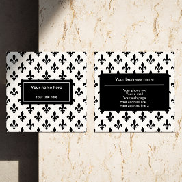 （紋章の）フラ・ダ・リパターフランスのン王室の,, Black スクエア名刺