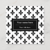 (紋章の)フラ・ダ・リパターフランスのン王室の,, Black スクエア名刺 (裏面)