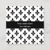 （紋章の）フラ・ダ・リパターフランスのン王室の,, Black スクエア名刺 (裏面)