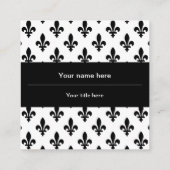 （紋章の）フラ・ダ・リパターフランスのン王室の,, Black スクエア名刺 (裏面)