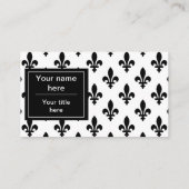 （紋章の）フラ・ダ・リパターフランスのン王室の,, Black 名刺 (裏面)