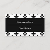 (紋章の)フラ・ダ・リパターフランスのン王室の,, Black 名刺 (裏面)