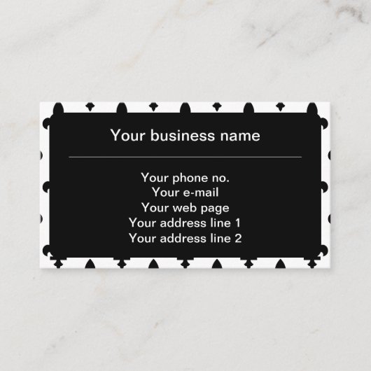 (紋章の)フラ・ダ・リパターフランスのン王室の,, Black 名刺 (正面)